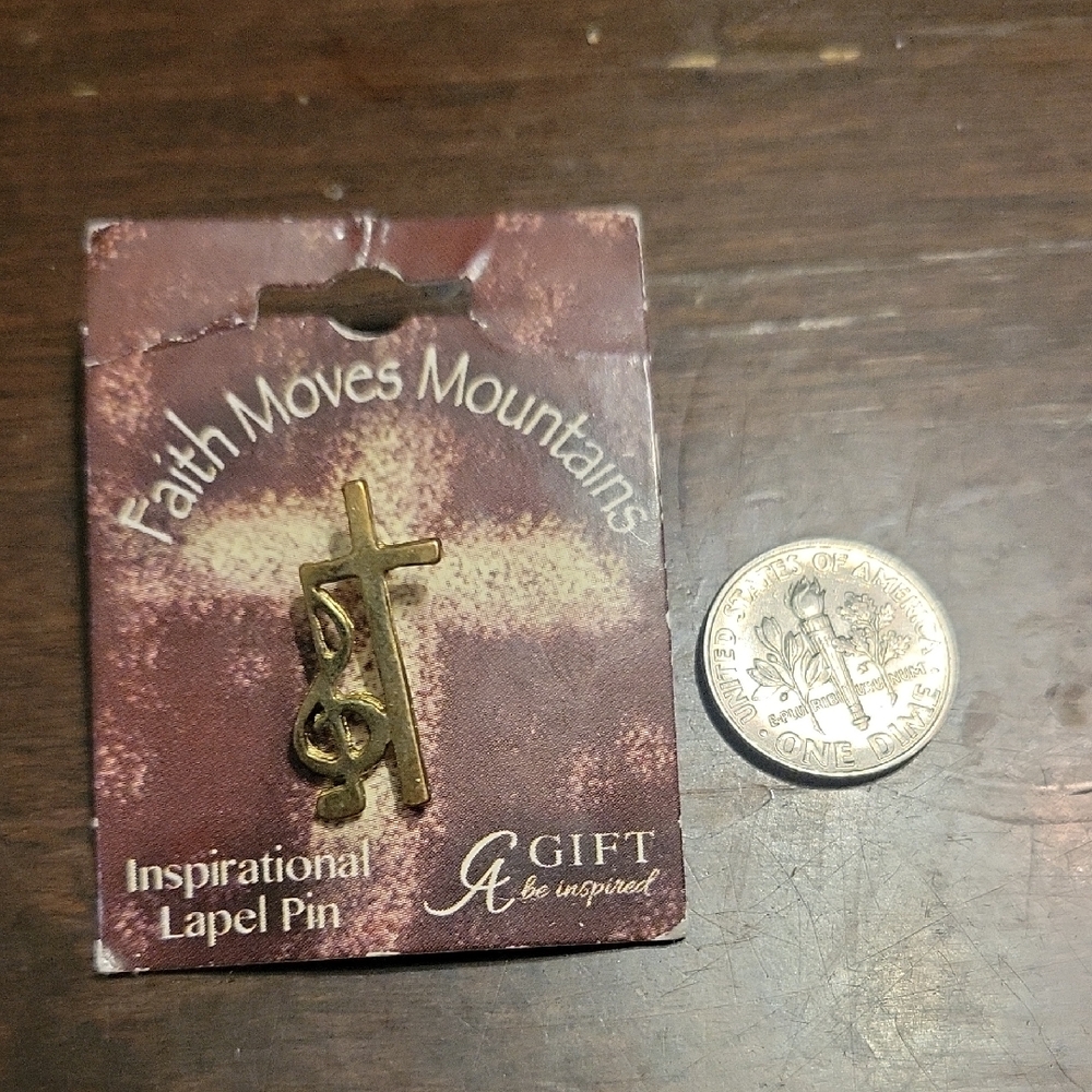 Gold Inspirational Lapel Pin